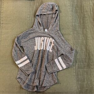 Justice Heather Gray Knit Top
